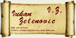 Vukan Zelenović vizit kartica